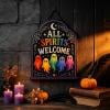 Halloween Ghost-Shaped Wall Sign, Festive Party Decoration, Playful Seasonal Accent, Lighthearted Tone and Exciting Atmosphere, for spooky Family Parties and festive Home Walls.