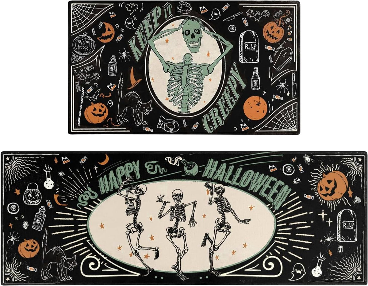 Jack Skeleton Door Mat 30x17 inch, Nightmare Christmas Welcome Doormat, Nightmare Christmas Gfits, Nightmare Christmas Decor