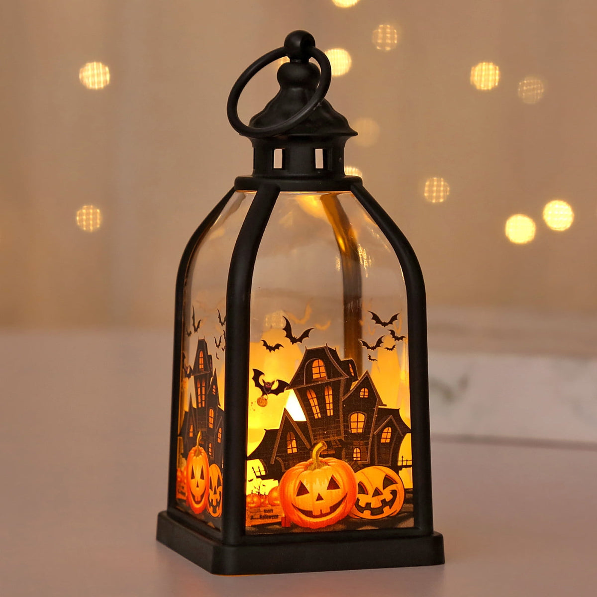 XGFHYJEH Halloween Decorations LED Candle Lights, 3pc Pumpkin Lantern, Halloween Indoor Decor, Halloween Table Decoration Ornament for Home Room Party