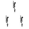 Halloween Metal Stakes Outdoor Decor Black Skeleton Silhouette Yard Decorations 14.57'' Spooky Skull Lawn Stakes for Halloween Garden Patio Pathway Autumn Decorative Stakes