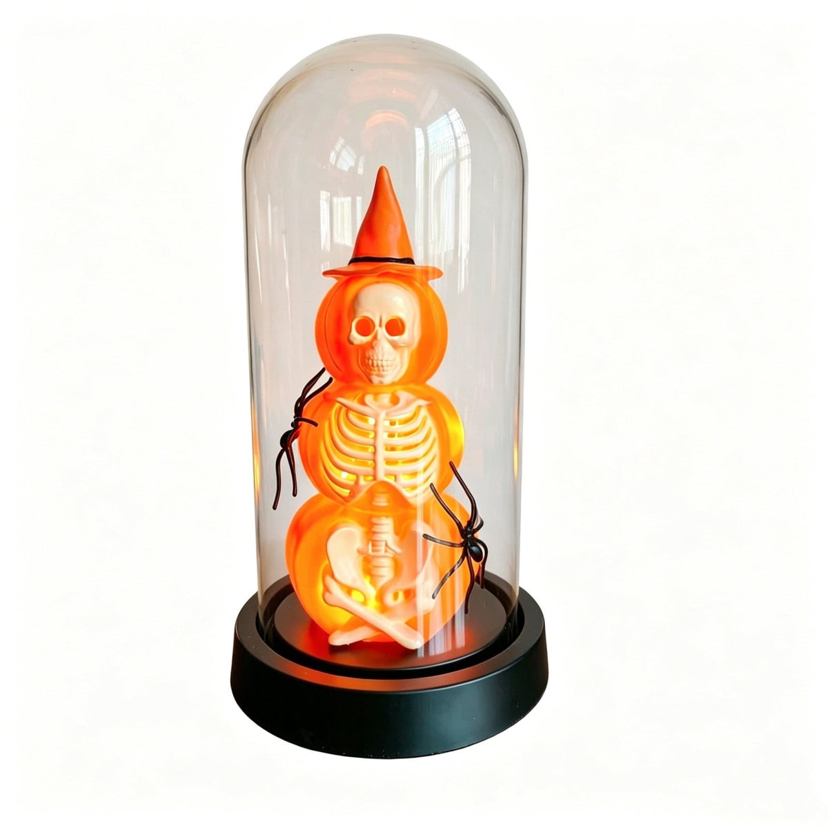 Realistic White Plastic Half Torso Skeleton Tabletop Prop, Detailed Human Half Skeleton Halloween Desktop Decor, Weatherproof Indoor Outdoor Reusable Spooky Party Ornament