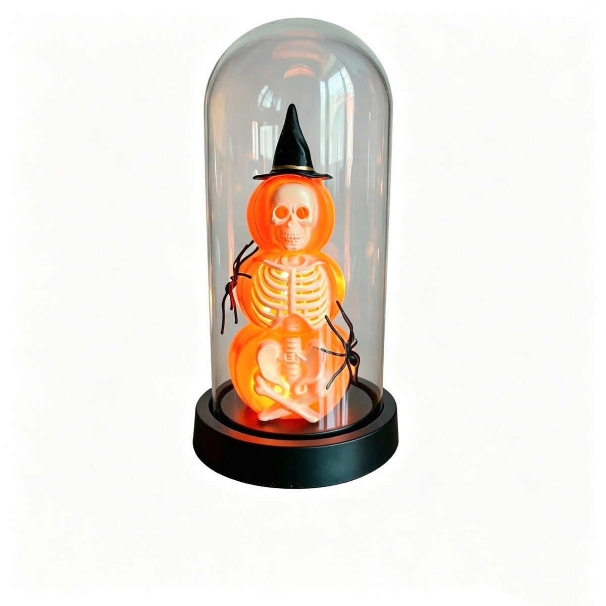 Realistic White Plastic Half Torso Skeleton Tabletop Prop, Detailed Human Half Skeleton Halloween Desktop Decor, Weatherproof Indoor Outdoor Reusable Spooky Party Ornament