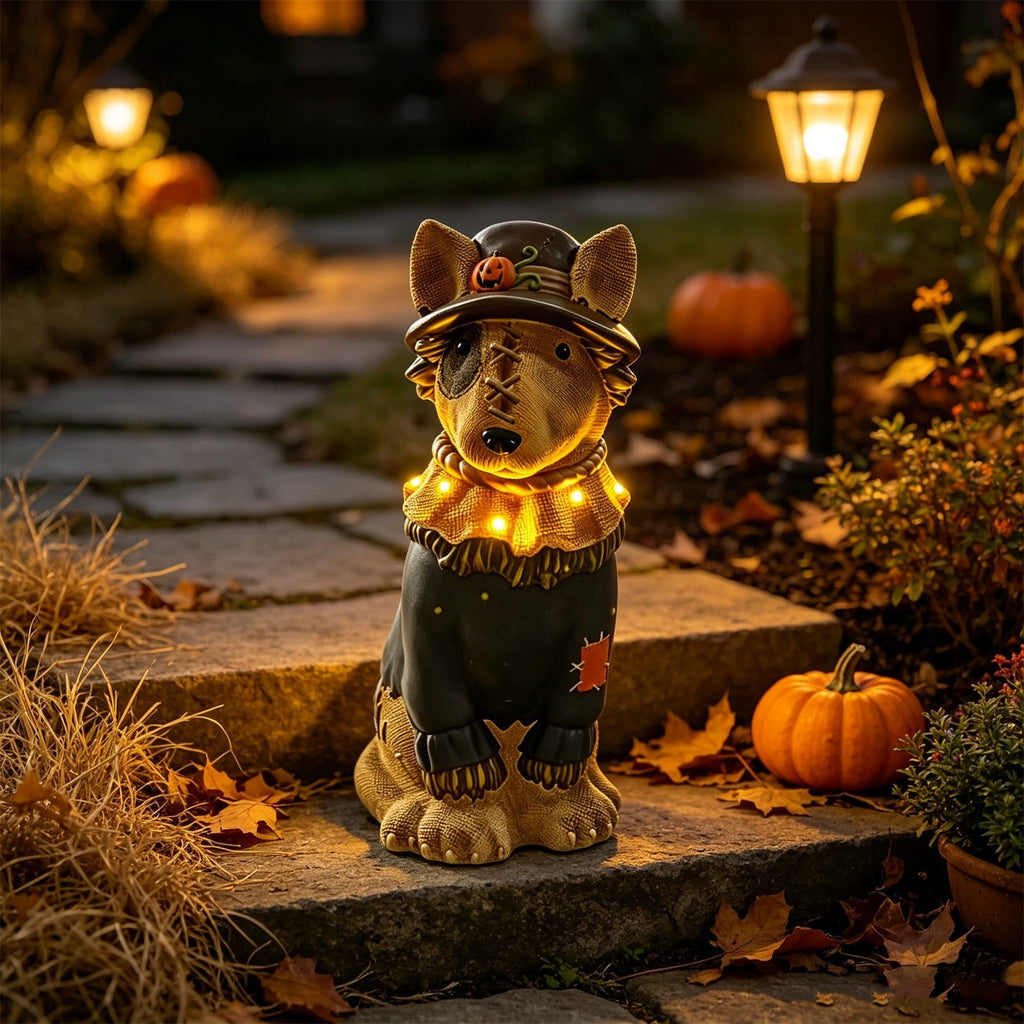 Dachshund Statue 9", Rusted Metal Dog Sculpture for Garden Yard, 1 Pack