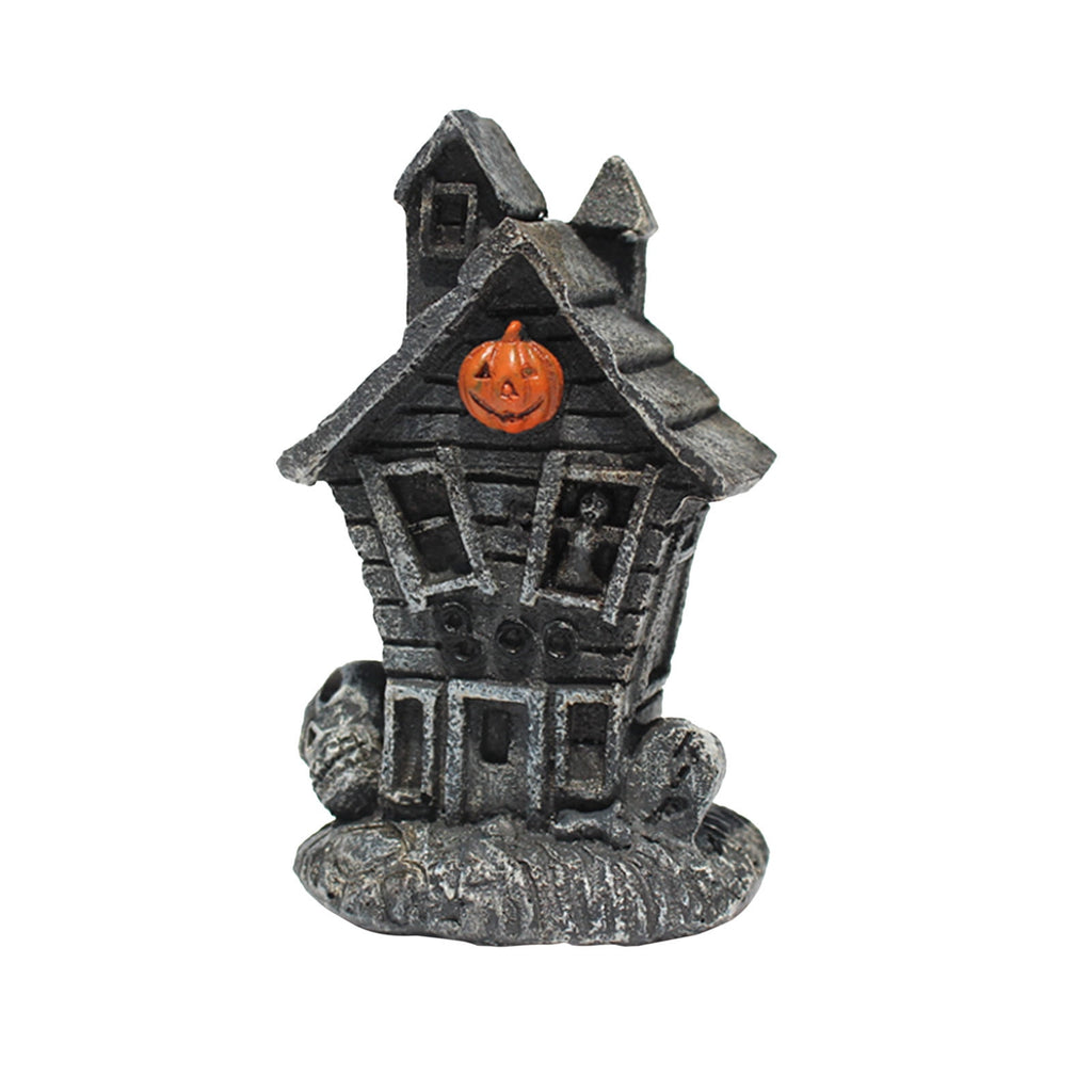 Resin Halloween Ghost Figurine, 10cm Black Spooky Ghost Statue for Mantel Tabletop Centerpiece Porch Indoor Cute Halloween Decor