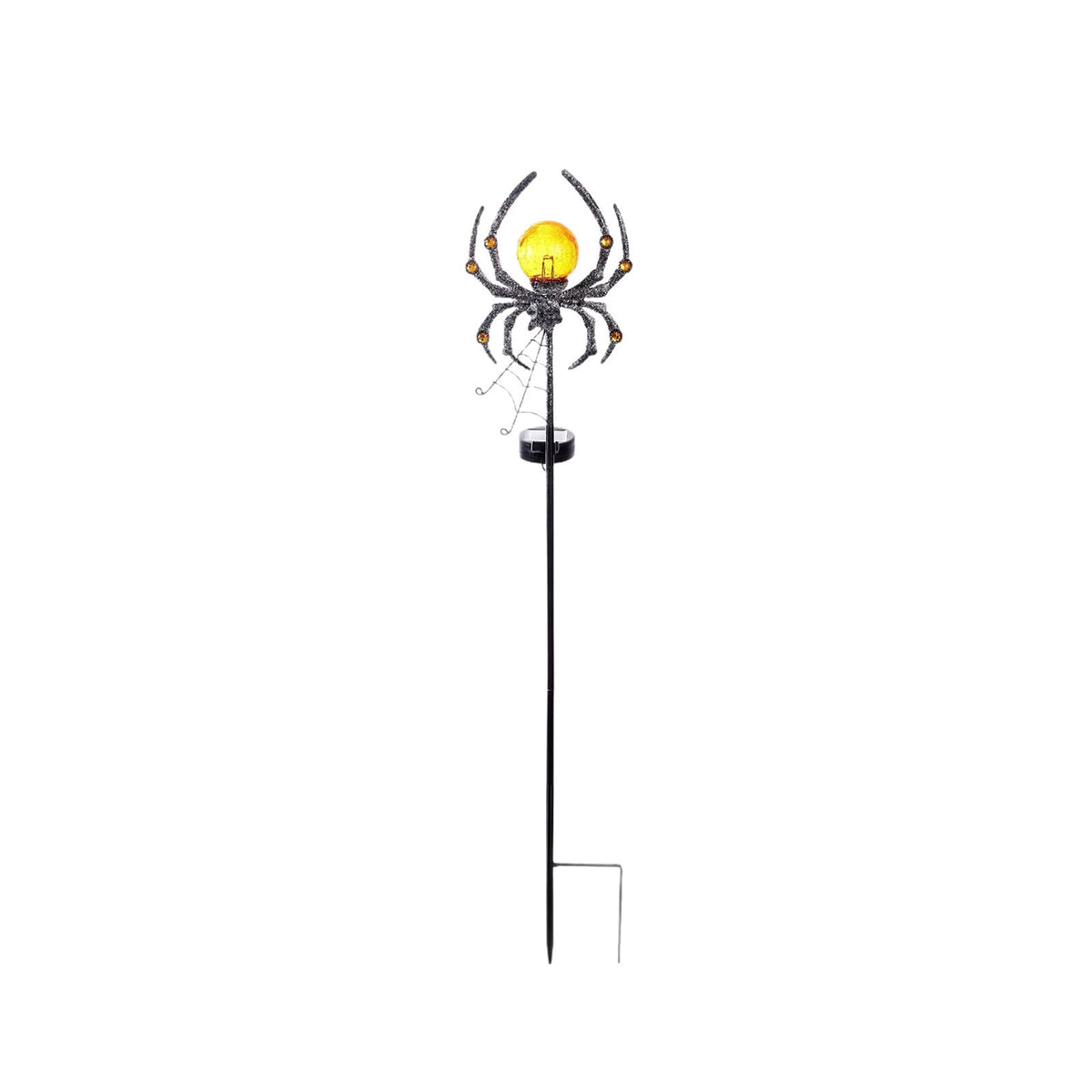 Halloween Solar Garden Stake Light,Metal Hanging Pumpkin Lantern Waterproof for Yard Lawn Proch