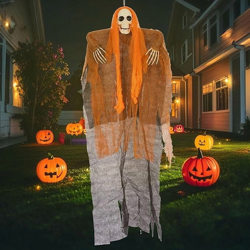 Generic Halloween Door Hanging Decor Pumpkin Ghost Bat Paper Sign Indoor Outdoor Front Door Decoration 16 Inch