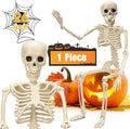 Happiwiz Skeleton Halloween Decor Adjustable Full Body White Plastic Decoration