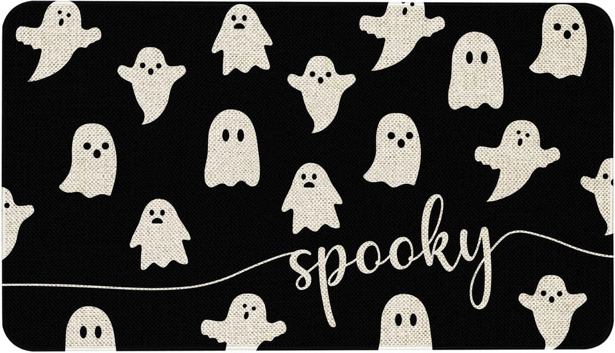 Halloween Door Mat 30 X 17 Inch Halloween Skull Doormat Indoor Outdoor Entrance Floor Mat Non Slip Halloween Decor Rubber Welcome Mats