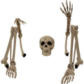 Haunted Hill Farm Life-size Groundbreaking Skeleton, Included Skull Head, Arms and Legs, Haunted House Halloween Decoration, HHGBSKEL-1GB