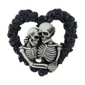 Heart-shaped Skeleton Wreath Thanksgiving Halloween Decoration Craft Door Q6A5