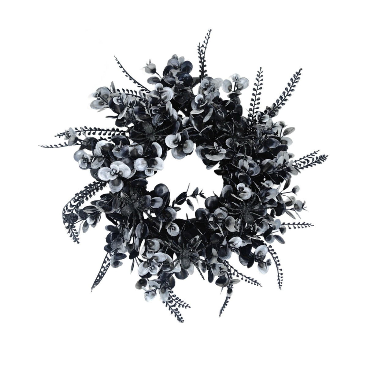 Hotyverty Halloween Wreath for Front Door, 13.77 Inch, Skull With Black Bow Wreath Halloween Decorations For Covered Outdoor Door & Farmhouse Gothic Home Ornament