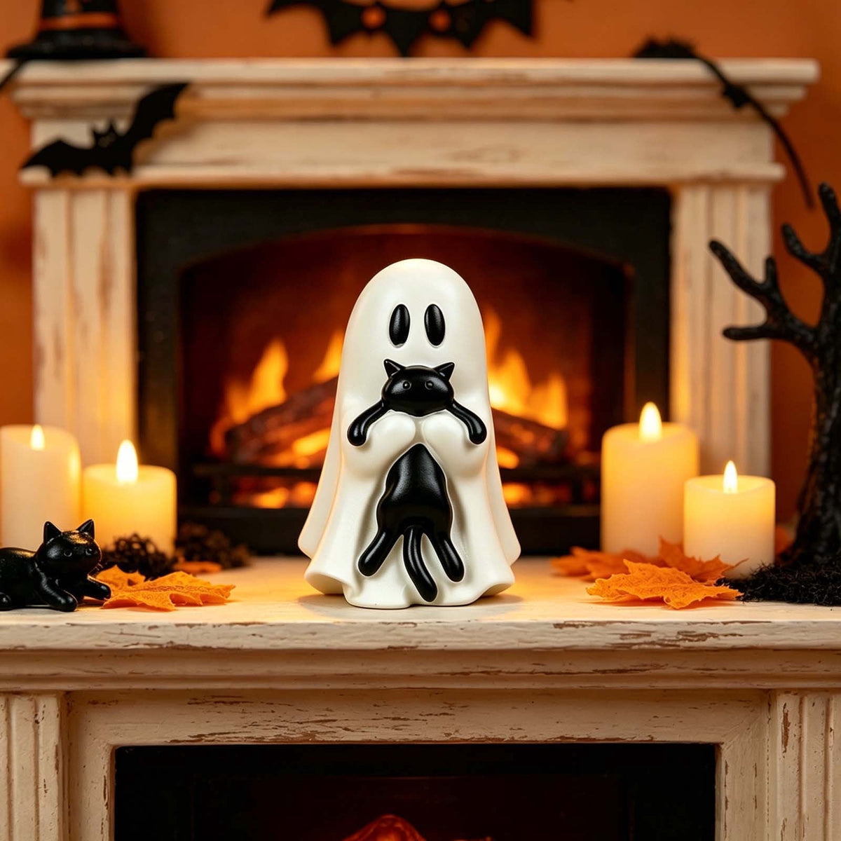 Hotyverty Vintage Window Skeleton Resin Wall Figurine, Gothic Indoor Wall Decor for Door Mantel, Creative Halloween Gift for Halloween Party Decor Enthusiasts