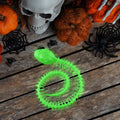 JOGZMZ Glow in the Dark Halloween Snake Skeleton - Scary Fake Reptile Prank Toy for Party Decorations, Haunted House Props (Green, Plastic)