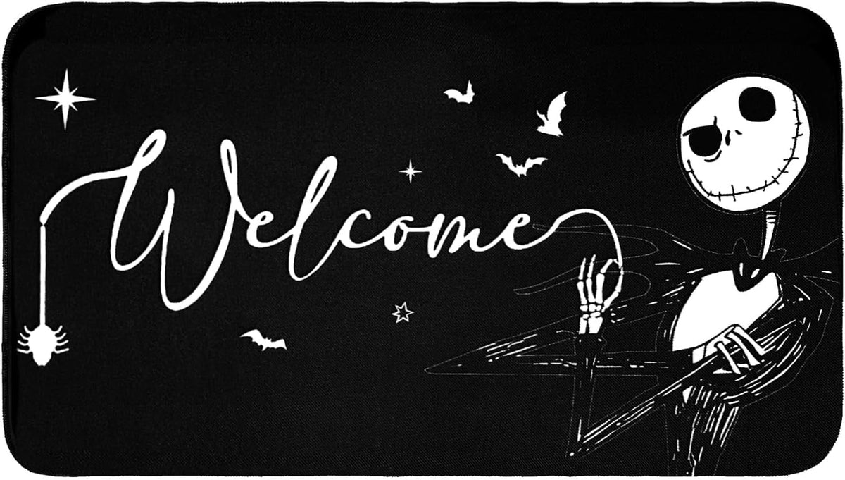 Jack Skeleton Door Mat 30x17 inch, Nightmare Christmas Welcome Doormat, Nightmare Christmas Gfits, Nightmare Christmas Decor