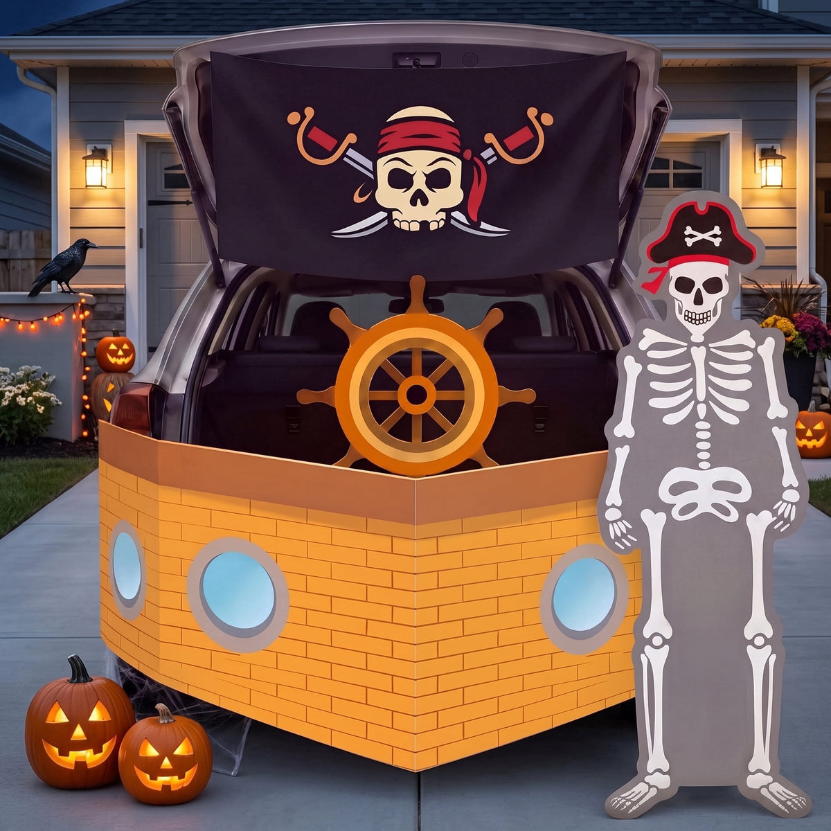Joyfy Halloween Trunk or Treat Car Decorations Kit,Halloween Car Decorations Car Archway with Frankenstein Theme,Trunk or Treat Decorations for Suv,Halloween Outdoor Garage Door Party Decor