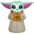 Airblown Halloween Grogu Medium Star Wars Yard Inflatable with LED Lights 4 ft
