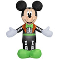 Airblown Halloween Yard Inflatables Light Mickey Mouse in Skeleton Tux Disney, 5 ft