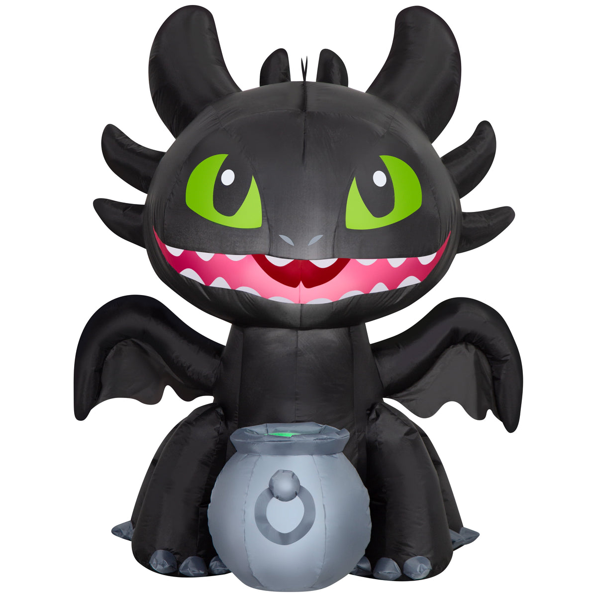 Airblown Halloween Yard Inflatables Light Toothless with Cauldron Universal, 4.2 ft