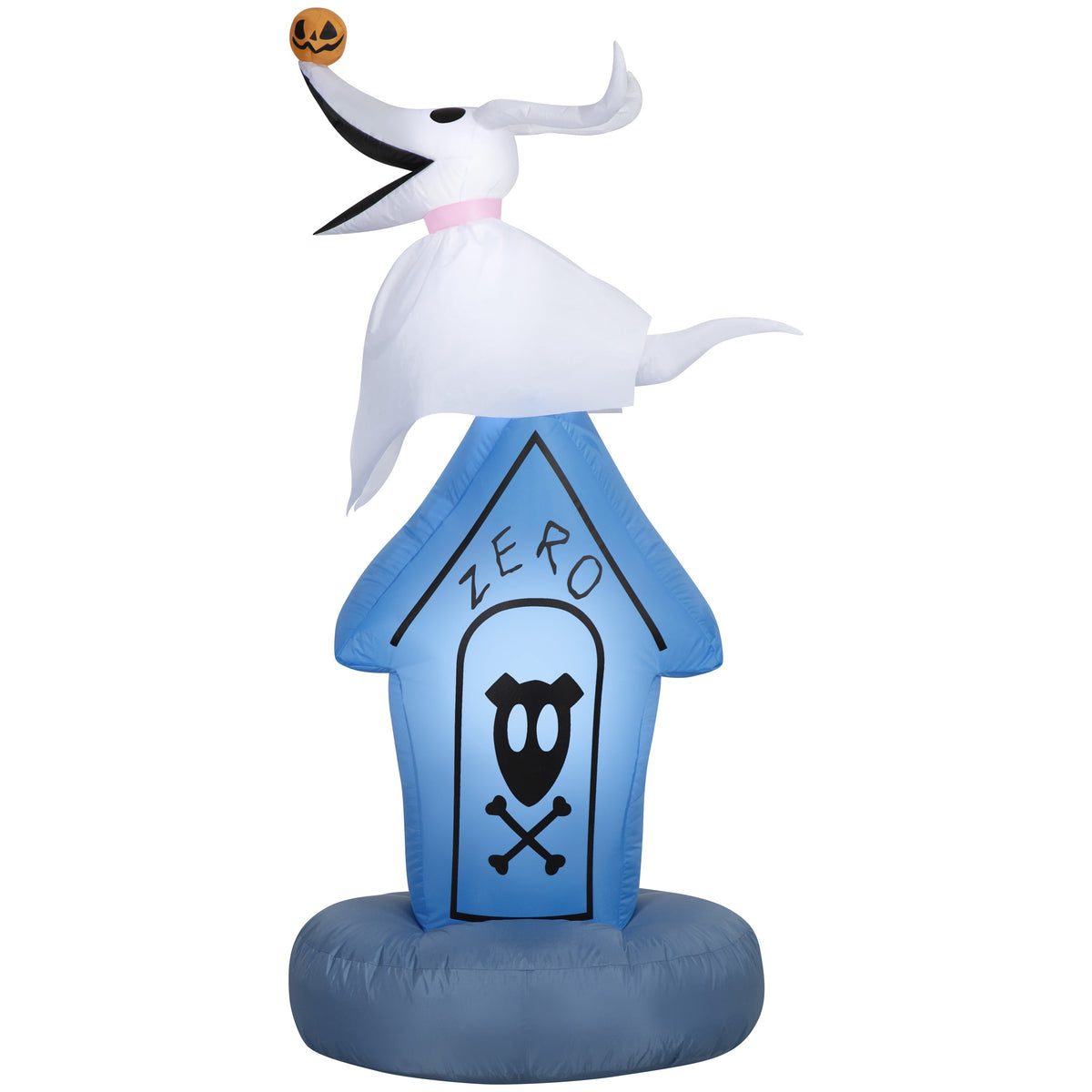 Airblown Halloween Light Zero on Teal Doghouse Tombstone Disney Yard Inflatable 5 ft