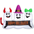 Ghosts Trio with Banner Airblown Yard Inflatable, Multicolor, 5', Halloween by Way To Celebrate