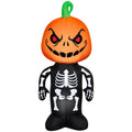 Pumpkin Skeleton Airblown Yard Inflatable, Multicolor, 4', Halloween by Way To Celebrate