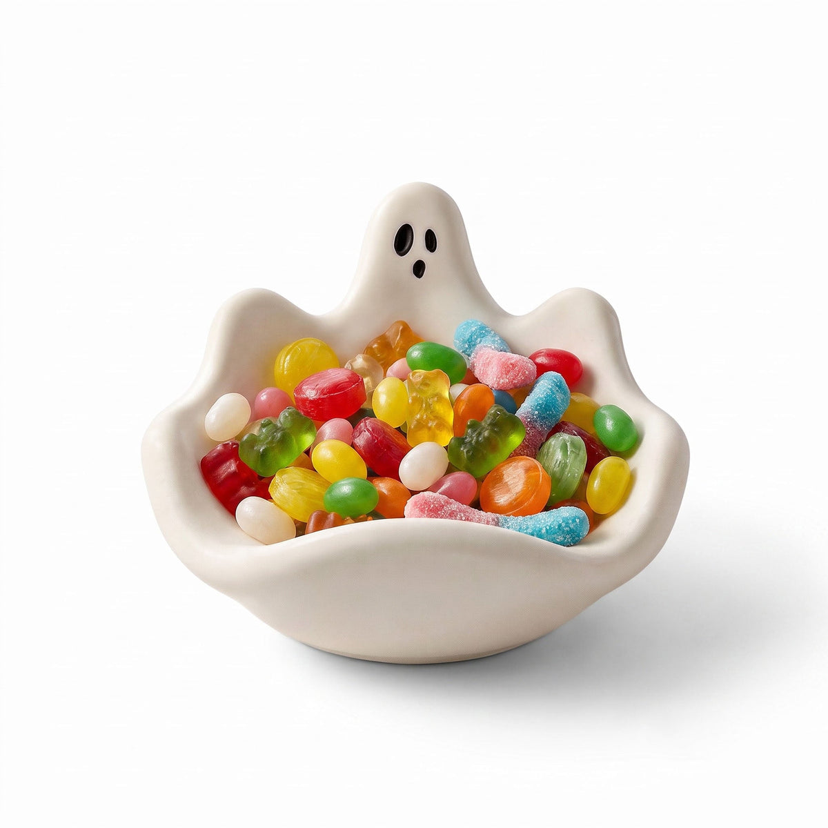 Diceymbol Halloween Pumpkin Snack Bowl Stand Collapsible Broomstick Candy Tray for Cupcakes & Desserts, Resin Serving Platter with Ceramic Pumpkin Bowls