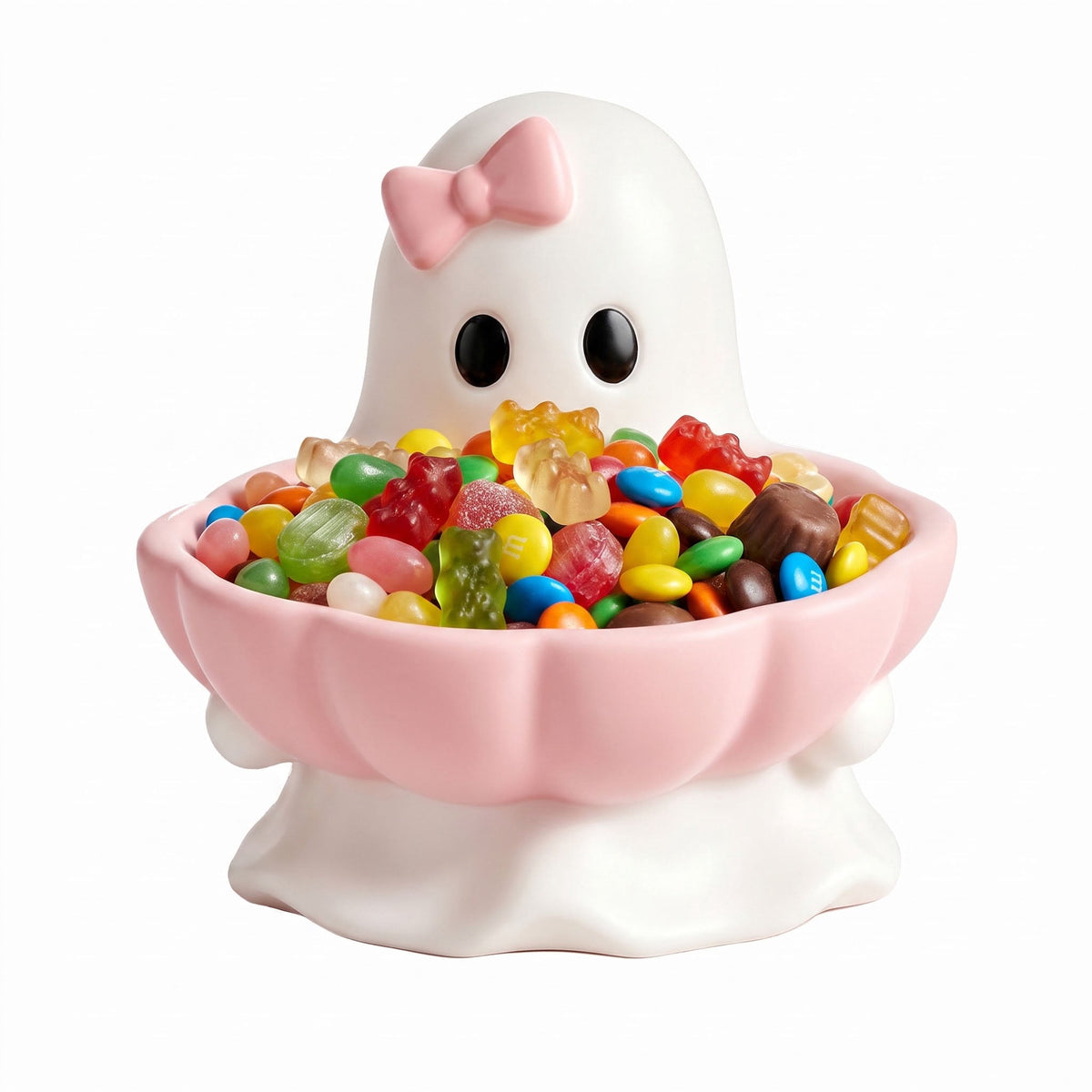 Diceymbol Halloween Pumpkin Snack Bowl Stand Collapsible Broomstick Candy Tray for Cupcakes & Desserts, Resin Serving Platter with Ceramic Pumpkin Bowls