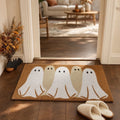MYUNNIL Halloween Ghost Doormat, Rustic Farmhouse Natural Coir Soft Non-Slip Cute White Ghost Pattern Floor Rug, 18 x 30 Inch practical Decorative Entrance Door Mat for Indoor Outdoor Home Decor