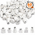 Mini Ghosts Figurines,Tiny Halloween Miniatures for Spooky Tiered Tray Decor,Home Tabletop Shelf Centerpieces,Party Favors Gift,60 Pcs