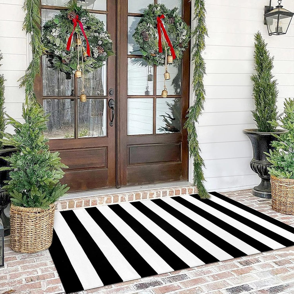 Muecwrye 2 Pcs Fall Doormats, Halloween Doormat, Cute Welcome Mats for Outside, Bathroom Front Door Mat, Washable Fall Rugs for Front Porch Entrance, Farmhouse Indoor Outdoor decor