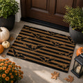 Northlight Natural Coir Flying Bats Halloween Doormat 18" x 30"