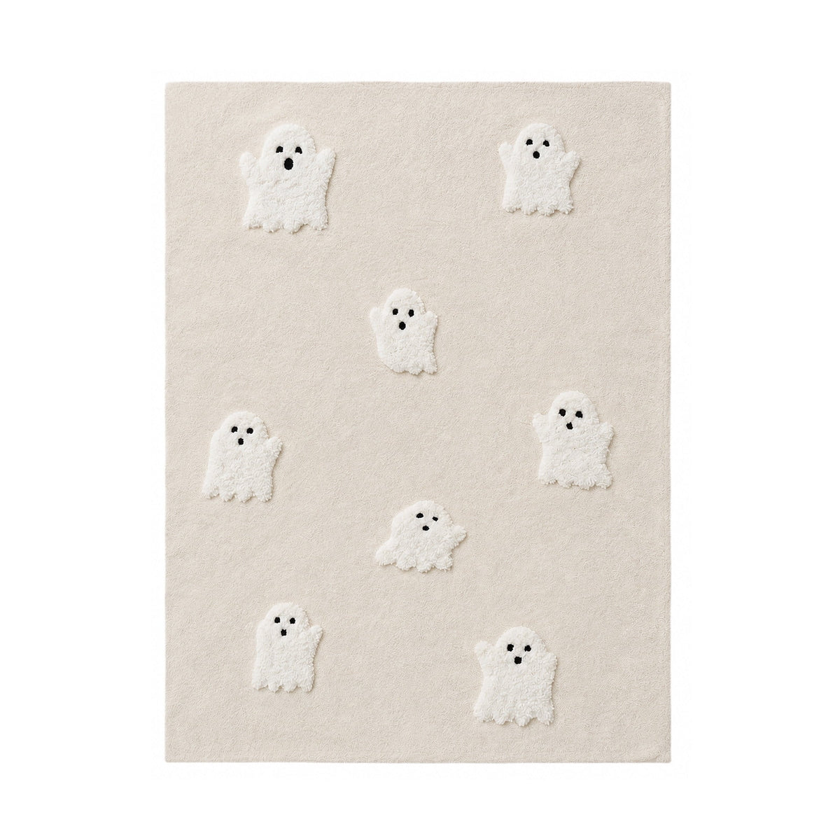 OutmaxHome Halloween Theme Cute Ghost Print Doormat, 15.8x23.6 Inch Non-Slip Absorbent Mat, Easy to Clean, for Front Door, Porch, Farmhouse