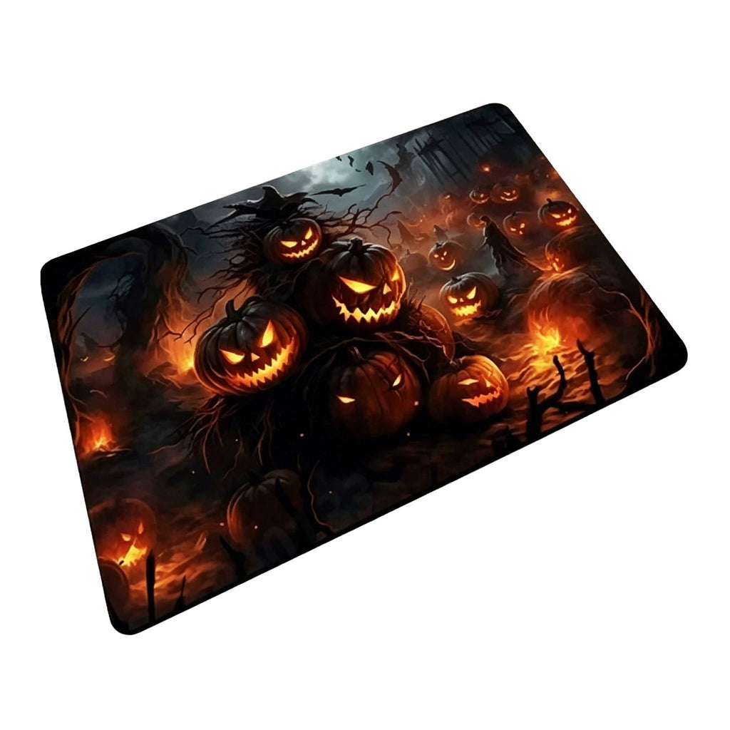 OutmaxHome Halloween Theme Cute Ghost Print Doormat, 15.8x23.6 Inch Non-Slip Absorbent Mat, Easy to Clean, for Front Door, Porch, Farmhouse