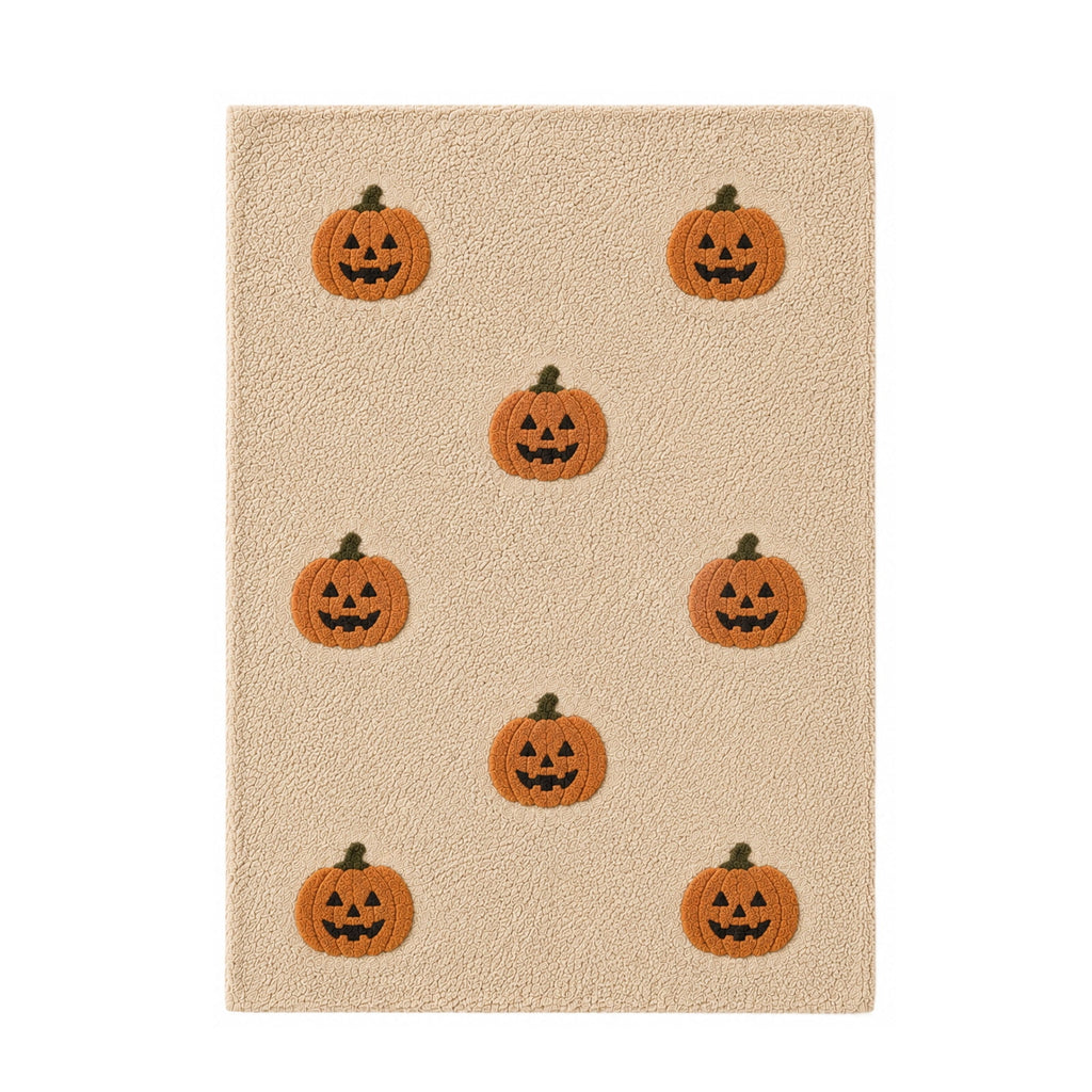 OutmaxHome Halloween Theme Cute Ghost Print Doormat, 15.8x23.6 Inch Non-Slip Absorbent Mat, Easy to Clean, for Front Door, Porch, Farmhouse