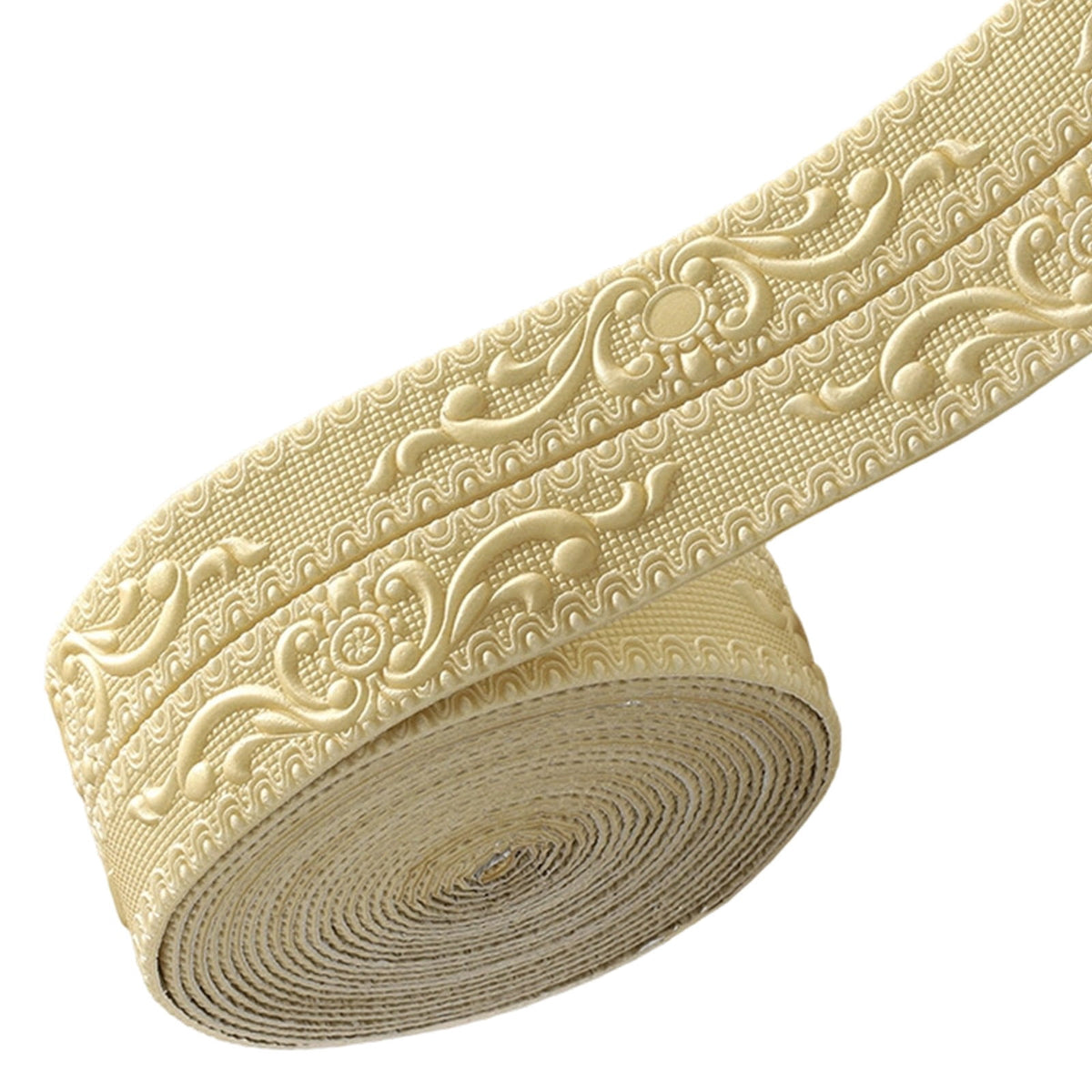 1 Roll Foam Molding Trim Peel and Stick,Flexible Molding Wallpaper Border,Self Adhesive 3D Wall Base Moulding Trim,Wall Edging Lines Foam Baseboard,Wall Base Moulding Trim,(White,90.55x3.14 in)