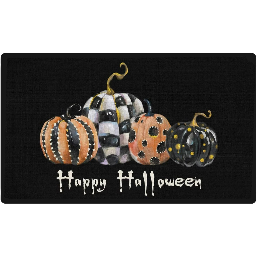Pidgey Halloween Doormat,23*15" Cat With Pumpkin Outdoor Rugs For Thanksgiving Washable Fall Doormats Layered Front Door Mat For Porch/Farmhouse/Entryway/Patio Orange Rugs Christmas Decor