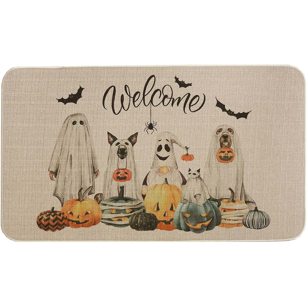 Pidgey Halloween Doormat,23*15" Cat With Pumpkin Outdoor Rugs For Thanksgiving Washable Fall Doormats Layered Front Door Mat For Porch/Farmhouse/Entryway/Patio Orange Rugs Christmas Decor