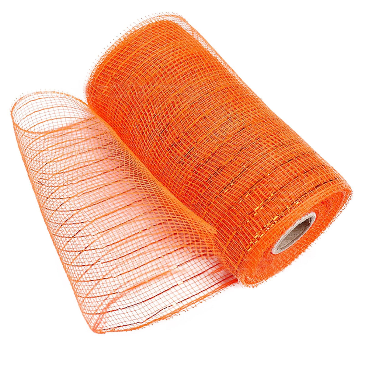 15cm x 10 Yard Poly Decorating Mesh Ribbon with Metallic Foil Each Roll for Wreaths, Swags Bows Wrapping and Decorating Projects-1 Roll