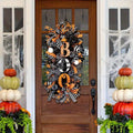 Ribbon BOO Halloween Swag Wreath for Front Door Wall Decor