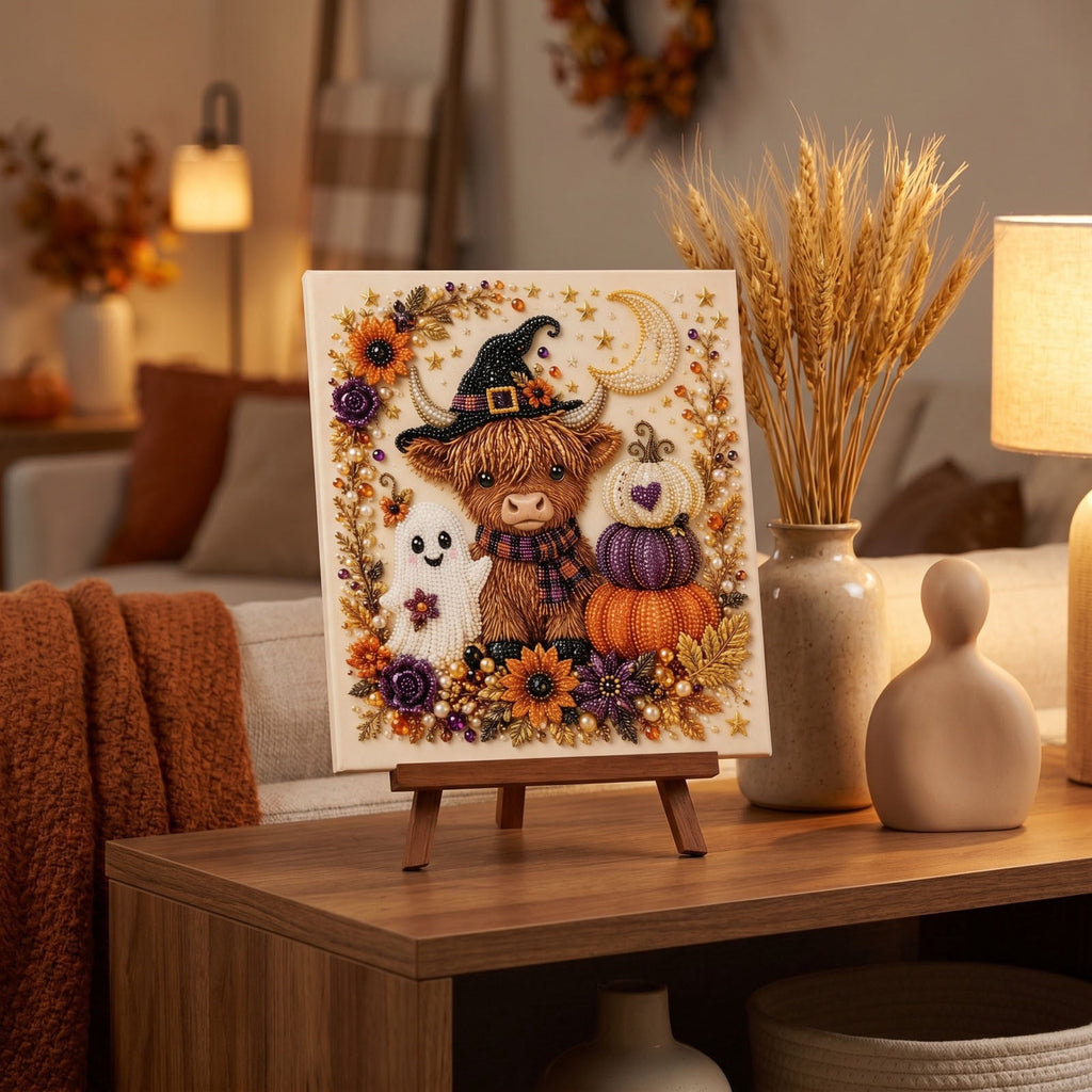 SCNOR Vintage Stained Glass Pumpkin Table Lamp, USB Powered Jack O Lantern Night Light for Halloween Fall Mantel Decor
