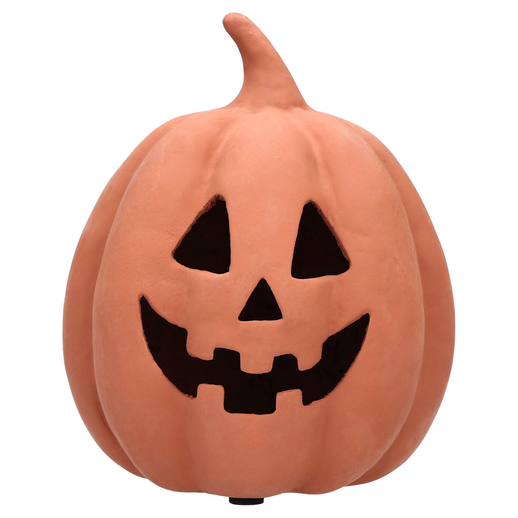Paper Mache Jack-o'-Lantern Decoration, Black, 8.3", Halloween by Way To Celebrate