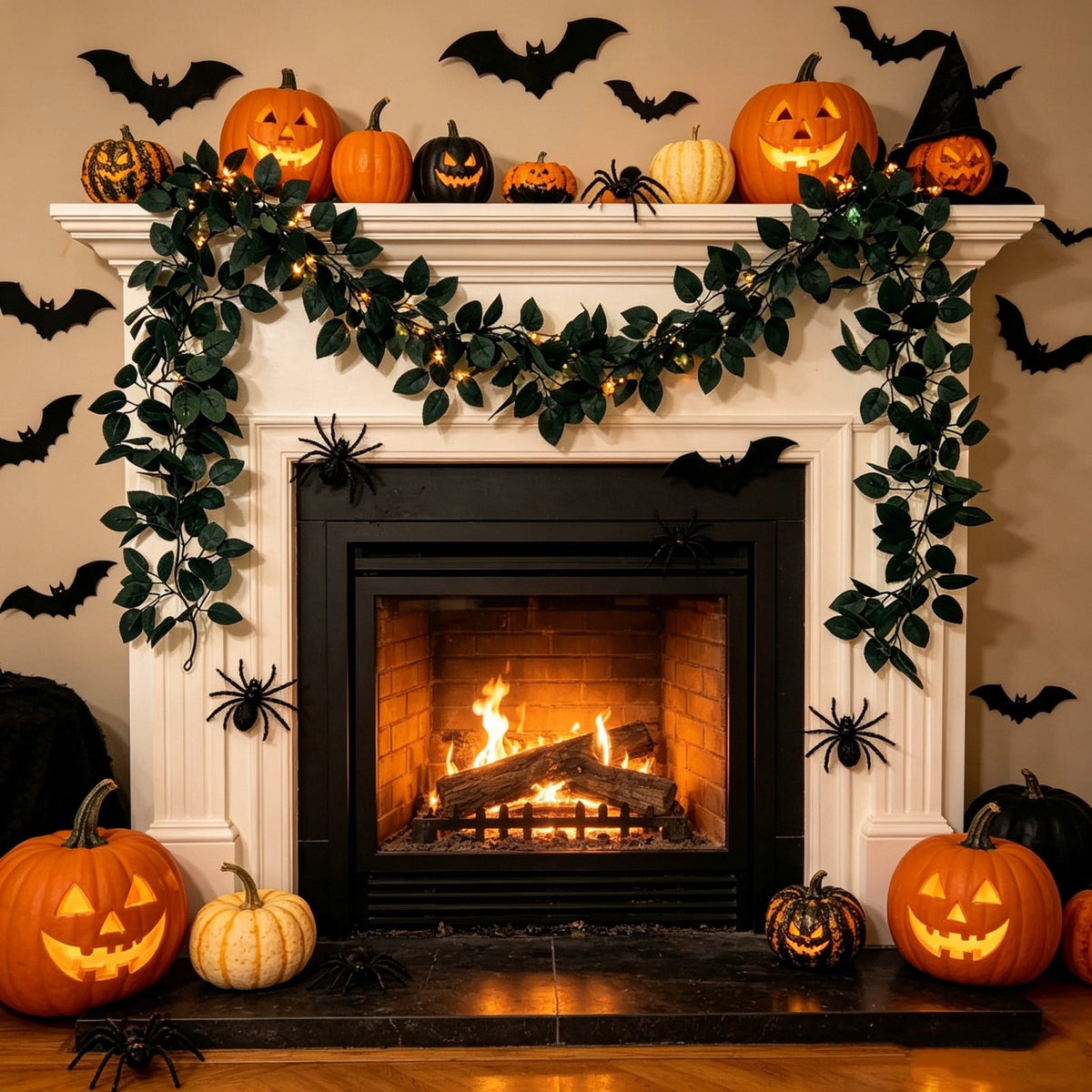 SPOORYYO 2Pcs Fall Maple Leaves Stems for Vase, Artificial Autumn Fake Leaves Decor, Maple Leaf Bushes Shrubs for Thanksgiving Halloween Home Farmhouse Table Centerpiece, 12.99" x 7.87"