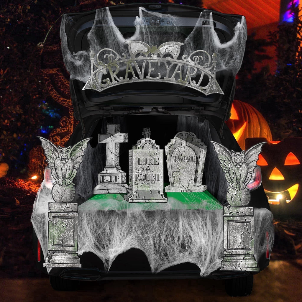 Joyfy Halloween Trunk or Treat Car Decorations Kit,Halloween Car Decorations Car Archway with Frankenstein Theme,Trunk or Treat Decorations for Suv,Halloween Outdoor Garage Door Party Decor