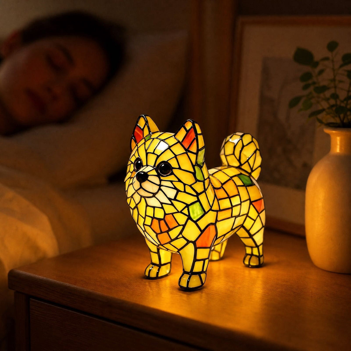 Sruoe Resin Owl Vintage Table Lamp, Decorative Animal Night Light for Bedroom Office Indoor Home Year Round Decor