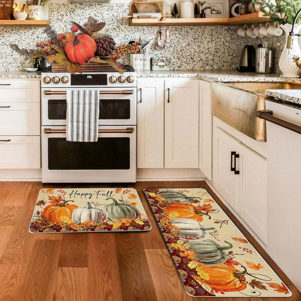 Stijggn 2pcs Halloween Area Rugs Halloween Decorations Halloween Rug Welcome Mats Outdoor Pumpkin Doormats for Floor