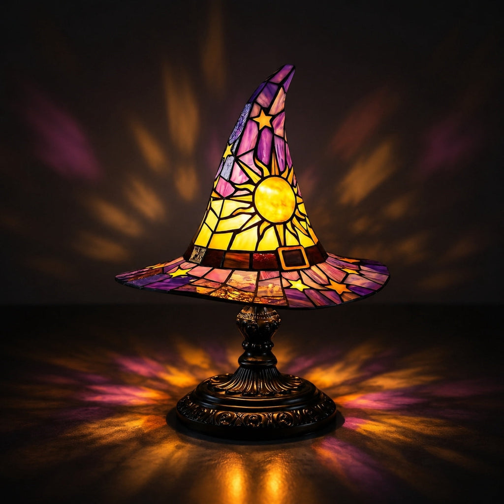 Stijggn Witch Hat Lights Halloween Glowing Lights, Waterproof Hanging Witch Hat Decorations, Warm Light Festival Ornaments for Indoor Outdoor Yard Garden Party Halloween Decor