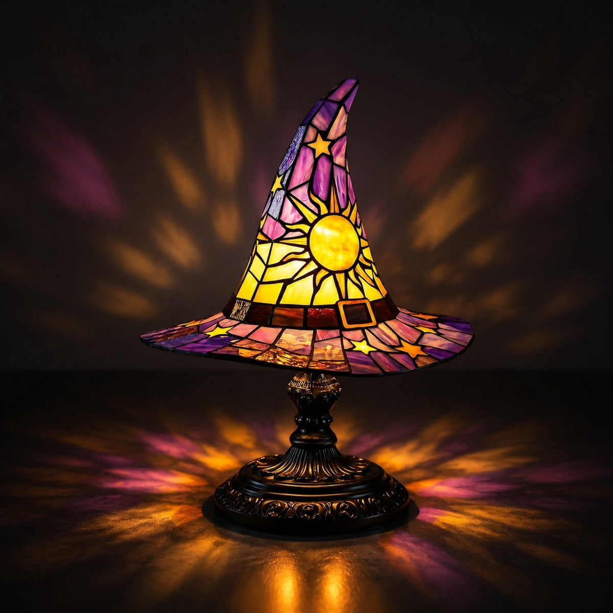 Stijggn Witch Hat Lights Halloween Glowing Lights, Waterproof Hanging Witch Hat Decorations, Warm Light Festival Ornaments for Indoor Outdoor Yard Garden Party Halloween Decor