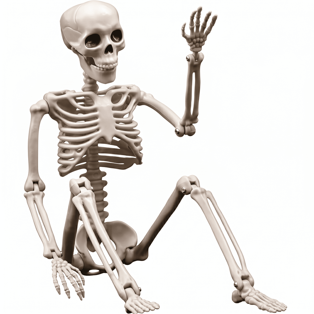 TETOU Halloween Pumpkin Skeleton Decorations with Posable Joints Skeletons for Party Haunted House Props Decorations, 2 Packs