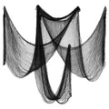 TETOU 5 Packs 30×72inch Black Creepy Cloth Halloween Decorations,Creepy Spooky Fabric Cloth for Halloween Party Gothic Haunted House Props Indoor Outdoor Decor
