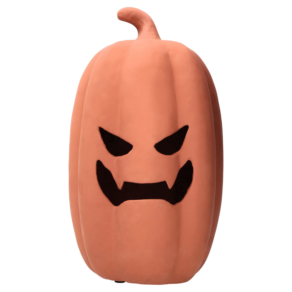 Paper Mache Jack-o'-Lantern Decoration, Black, 13.3", Halloween by Way To Celebrate